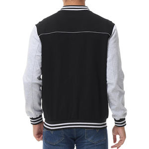 Veste universitaire de Style Baseball de haute qualité pour hommes vêtements de sport à la mode laine tissu manches en cuir véritable vestes Letterman - Product Image 4