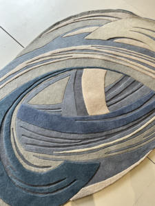 Alfombra de Lana Decorativa de Lujo, Moderna, de Pelo Alto, Gruesa, Antideslizante, Antimanchas, Grande y Elegante, Hecha a Mano, para Sala de Estar - Product Image 3