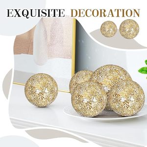 Increíble Esfera de vidrio de mosaico, diseño creativo, bolas decorativas de vidrio para el hogar, artesanías, adornos de bolas doradas, decoración del hogar para regalo - Product Image 6