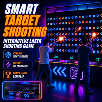 Équipement interactif de compétition d'équipe pour salle de jeu de tir au laser intelligent, machine de jeu sportif au laser avec cibles LED