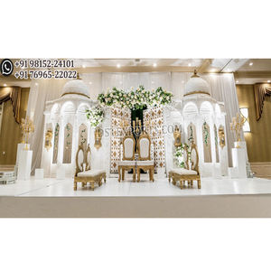 Ravissant thème Raj Mahal scène de mariage ouverte scène de Style sri-lankais pour mariage scène de réception de mariage sud-indien - Product Image 1