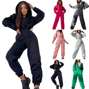 Polyester/Cotton Best Selling Unisex Heavyweight 360g Quick Dry Solid <b>Plus</b> <b>Size</b> Tracksuits 2 Piece <b>Set</b> Sports <b>Joggers</b> Jacket <b>Set</b> - Product Image 6