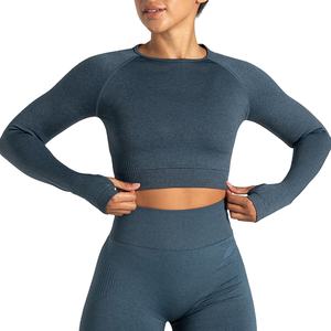 Haut court sexy pour femme, couleur unie, ouvert sur le devant – Haut respirant pour la gym, le sport et le streetwear décontracté - Product Image 1