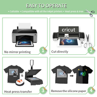Papel de Transferencia Térmica Verde Luminoso Suministrado por el Fabricante, Hojas de Papel de Transferencia Lavables A4 para Camisetas Oscuras