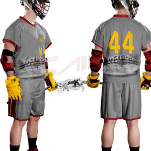 Ensemble d'uniformes de lacrosse pour adultes, teinture unie, 100% polyester, respirant, réversible, anti-froissement, durable, personnalisé, confortable, 2024 - Product Image 3