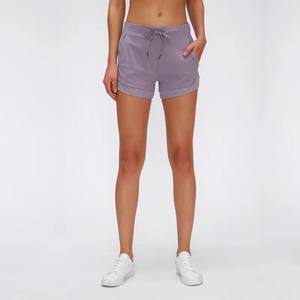 Short femme haute qualité athlétique élastique taille haute collants de Yoga V avant Fitness Shorts respirant tissu éponge Style Sport - Product Image 1