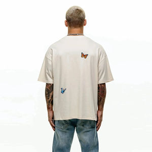 Dernier nouveau style de t-shirt de sublimation respirant léger pour hommes en coton/fibre de bambou à motif solide en stock - Product Image 1