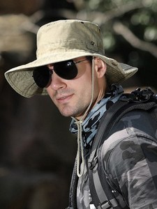 Custom Embroidered Leather Patch Logo Text Bucket <b>Hat</b> in Vietnam Factory <b>for</b> Both <b>Women</b> and Man's Travel Hiking Cap - Product Image 5