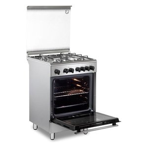 Cocina de gas de 4 zonas con horno eléctrico DMX 64 LSG Inox Clase A (60x60x87cm) - Product Image 3