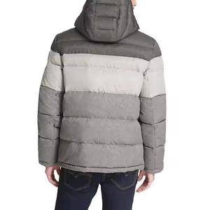 Men's Winter <b>Jacket</b> with Hood <b>Waterproof</b> Canvas Puffer <b>Warm</b> Street Wear and Bubble Style Winter Clothing - Product Image 2