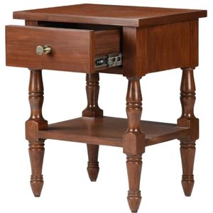 Mesita de Noche Contemporánea con Acabado en Madera de Teca para Decoración de Dormitorio - Product Image 4