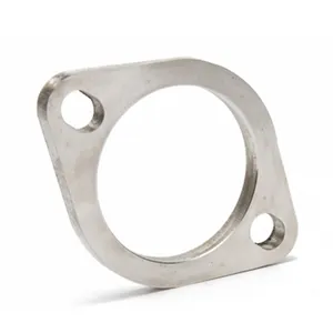 Chrome Steel 2 Bolt Exhaust Flange with 8mm Thickness