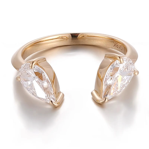 แหวนหมั้นเพชรเพียร์คัท 1.00 กะรัต เพชรเลี้ยงในห้องปฏิบัติการ ดีไซน์ทองคำแท้ 14K พร้อมใบรับรอง IGI - Product Image 2