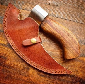 Hecho a mano personalizado 8 pulgadas acero al carbono 1095 Pizza corte hacha Chef cuchillo conjunto con cubierta mejor regalo para amigos familia cocina uso - Product Image 6