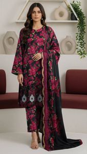 Solid Color Women Salwar Kameez Set Quick Dry Breathable Winter Casual Dress Traditional Female Clothing-Indian Pakistani Style - Product Image 2