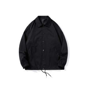 Chaqueta de entrenador cortavientos de alta calidad de gran tamaño con impresión personalizada Chaqueta de nailon de entrenador en blanco de peso pesado para hombre Chaqueta cortavientos para hombre - Product Image 3