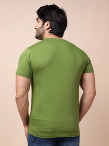 Camiseta de media manga de algodón 100% Premium para hombre, cuello redondo básico, estilo versátil, moda sin esfuerzo, patrón de estampado cómodo para todo el día - Product Image 6