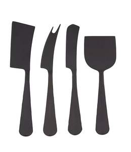 ชุดมีดชีส 4 ชิ้น มีดชีสแบบตัดชิ้นเดียว ทำจากสแตนเลส มีดหั่นชีส มีดเนย และส้อม - Product Image 3