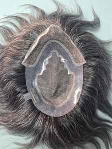 Taz Hair BD, Cabello Humano Remy Indio, con Frente de Encaje, Ondulado Natural, Estilo Negro, Ecológico, Ligero, Parches de Tupé - Product Image 4