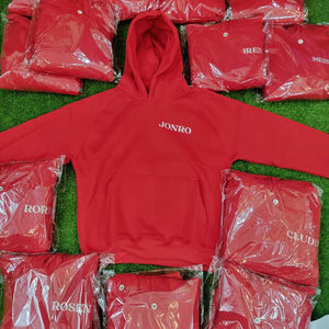 Sweat à capuche personnalisé de haute qualité 100% coton brodé avec logo et doublure anti-rétrécissement pour l'hiver - Product Image 1