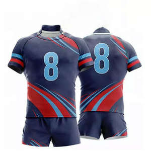 Ensemble d'uniformes de rugby personnalisés OEM/ODM, respirant, 100% polyester, écologique, évacuant l'humidité, couleurs et tailles personnalisées, faible MOQ - Product Image 5