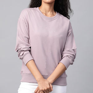 Nueva Llegada, Sudaderas de Cuello Redondo para Mujer, Invierno, Logotipo Personalizado en la Parte Delantera, Material de Poliéster/Algodón Sólido, Venta Directa de Fábrica - Product Image 1