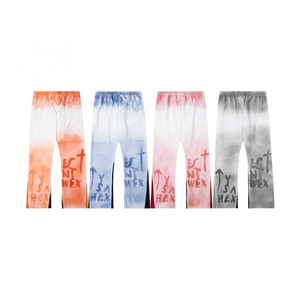 Pantalon de survêtement décontracté 100% coton personnalisé pour hommes, pantalon de survêtement évasé respirant avec taille moyenne dans des couleurs personnalisées - Product Image 1