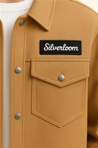 Veste surchemise personnalisée avec logo pour hommes |   Shacket uni avec deux poches poitrine |   Veste d'hiver en coton brossé doux - Product Image 5