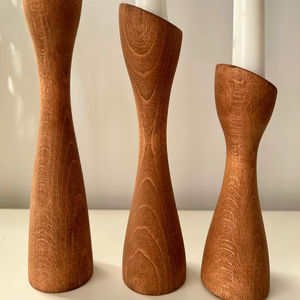 Candelabro de Madera Moderno Hecho a Mano con Forma Hexagonal, Diseños Personalizados para Bodas, Decoración Rústica para el Hogar, Alta Calidad - Product Image 1