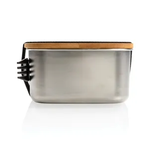 Boîte à lunch en bambou et acier durable pour une alimentation éco-responsable - Product Image 4