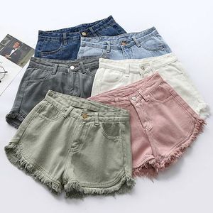 Shorts en jean déchirés délavés taille mi-haute coupe droite style vintage décontracté pour femme – Qualité supérieure, respirant et imperméable – Collection Été 2025 - Product Image 3
