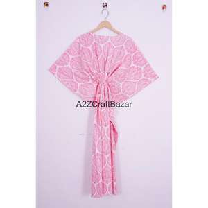 Beautiful <b>Indian</b> Long <b>Kaftan</b> Dress Hippie Style Maxi Women's Block Printed <b>Kaftan</b> Dress <b>Indian</b> Night Wear Nighty Dress For Woman - Product Image 5