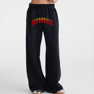 Vente flash Pantalons de survêtement amples en coton 300GSM pour femmes Streetwear d'hiver Jogging ample pour la salle de sport et le quotidien - Product Image 1