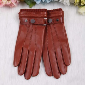 Guantes de cuero de piel de cabra para conductor Grano Cuero de cabra Ala Pulgar Seguridad Trabajo Guantes para conductor Pantalla táctil - Product Image 3