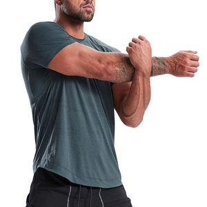 Eversoft T-shirts de fitness 100% coton pour hommes T-shirts tricotés respirants à manches courtes pour évacuer l'humidité - Product Image 6