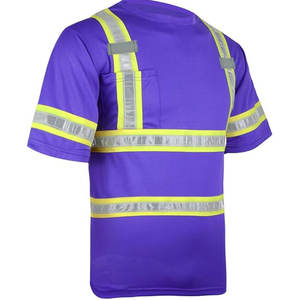 เสื้อยืดแขนสั้นสำหรับใส่ทำงานเสื้อยืดสะท้อนแสงกลางแจ้งสะท้อนแสง - Product Image 4