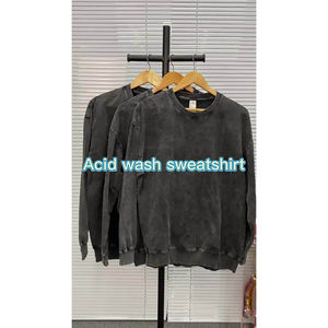 Acid Wash Hoodie High Quality <b>Men's</b> Pullover Sweatshirt 100% Cotton Fabric Winter <b>Crop</b> Acid Wash <b>Men</b> Hoodie - Product Image 5