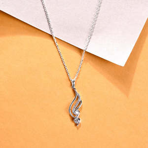Compre Colgantes de Plata de Ley 925 de Primera Calidad para Mujeres y Niñas, Chapados en Rodio con Diamante Moissanita, Circonita, Oro Rosa, Estilo Moderno - Product Image 2
