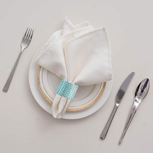 Stylish <b>Plastic</b> Farmhouse Napkin Rings With Wooden <b>Beads</b> and Butterfly Shape Add a Chic Touch to Your Party Dining Table - Product Image 5