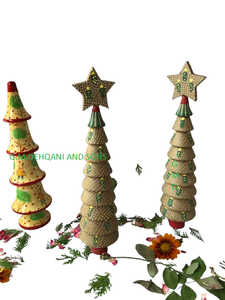 Kashmir Handmade Christmas <b>Tree</b> <b>Stand</b> Accessories Eco-Friendly Custom Size Paper Mache Ornaments Baubles - Product Image 5