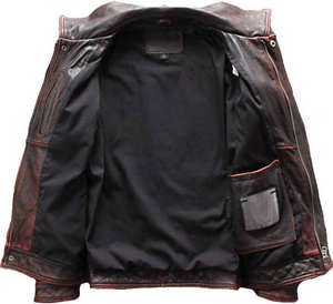 Chaqueta de cuero genuino de vaca Vintage para hombre, prendas de vestir informales clásicas a la moda con cierre de cremallera para montar en motocicleta en invierno - Product Image 5