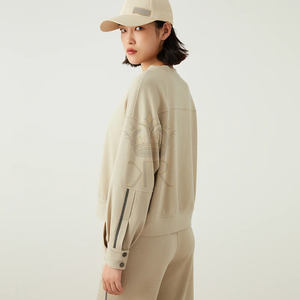 Sweat-shirt d'hiver 100% coton, sweat-shirt régulier, pull ample et court - Product Image 3