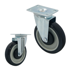 Roulettes pour établi de menuiserie, roues pivotantes en TPU de 5 pouces pour tables de travail mobiles, OEM - Product Image 5