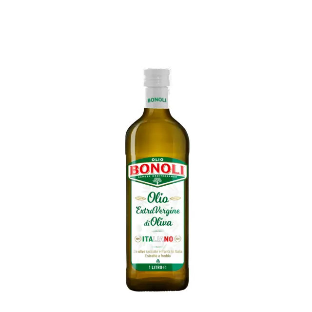 Cold Pressed 100% Italian Extra Virgin minyak zaitun 1 liter botol kaca EVOO