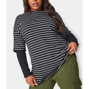 T-shirt à manches longues unisexe personnalisé 2026, double couche, grammage lourd, 100 % coton - Product Image 4