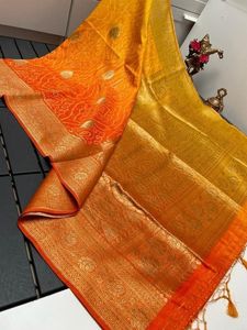 Sari de trabajo de calidad superior exclusivo indio, ropa de fiesta y novia clásica a la moda, Sari de verano e invierno más vendida - Product Image 6