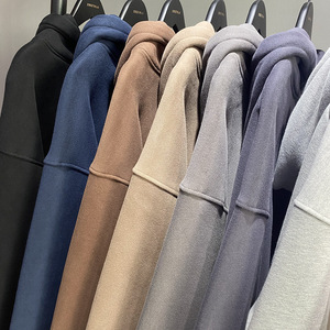 H5518 Sweat-shirts pour hommes à coupe régulière en coton 100% doublés de polaire 360 g/m² avec impression brodée personnalisée - Product Image 3