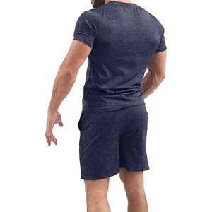 Conjunto de 2 Piezas de Verano para Hombre, 100% Algodón, Casual, Transpirable, de Secado Rápido, Camisa y Pantalones Cortos - Product Image 4