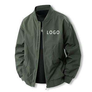 Chaqueta bomber informal para hombre con cremallera frontal y opción de logotipo personalizado ropa de calle de moda en varios colores - Product Image 6