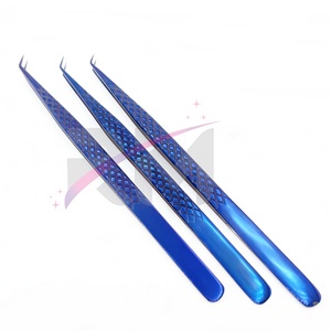RMI Super Product High Quality Material Stainless Steel <b>Eyelash</b> <b>Tweezer</b> Purple Plasma Color 45 Degree Isolation <b>Tweezer</b> - Product Image 5